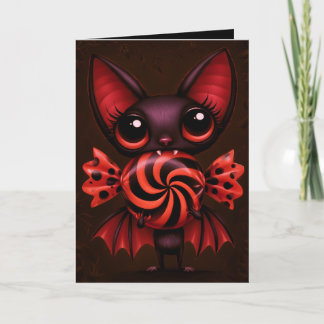 Fladdermus trick or treat Halloween-illustration Kort