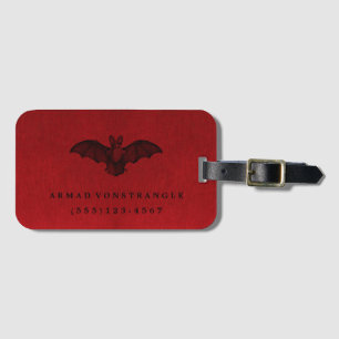 Fladdermus Vampire Blood Red Bagagebricka