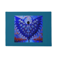 Fladdermus Vinge med blått Wingspread i Fantastisk