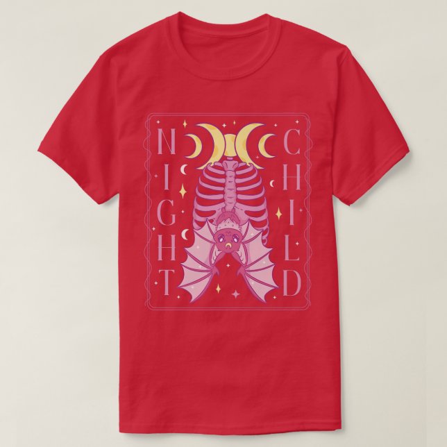 Fladdermus Witch Mystical Magic Halloween237 T Shirt (Design framsida)