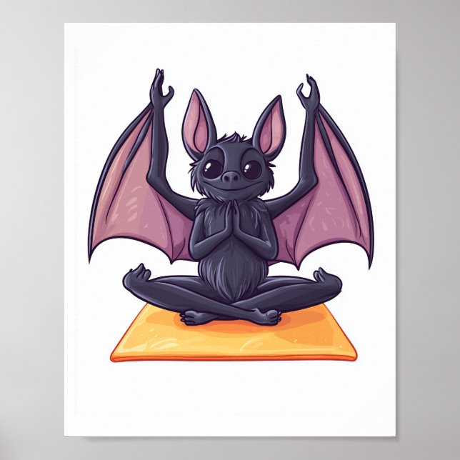 Fladdermus Yoga Flöde Poster (Framsidan)