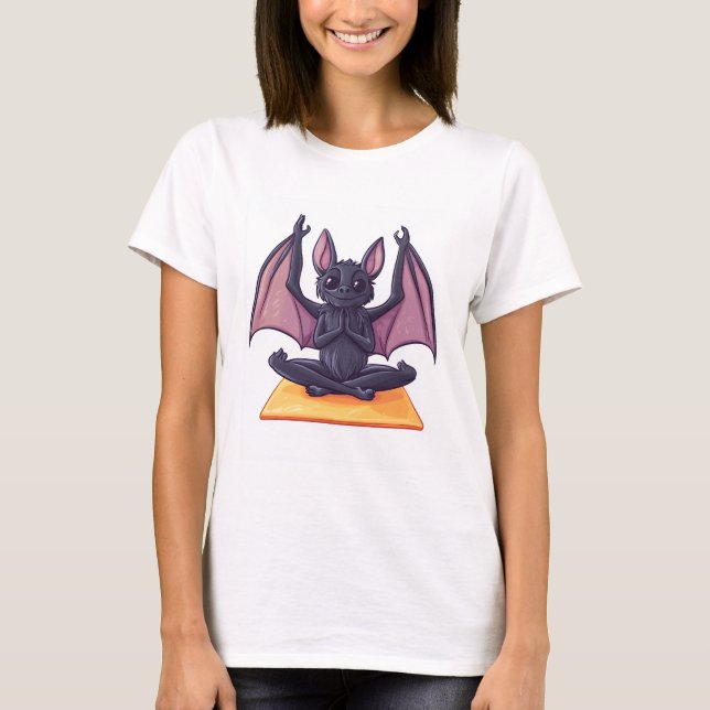 Fladdermus Yogaflöde T Shirt (Framsida)