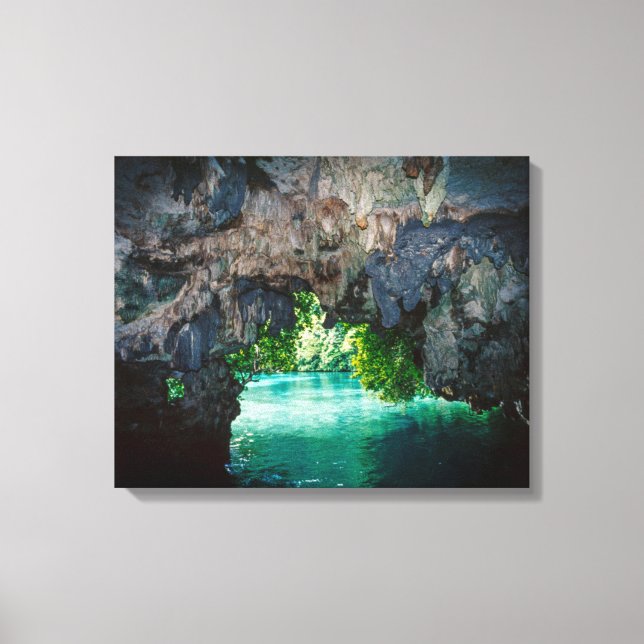 Fladdermusgrotta i Airai, Palau, Mikronesien Canvastryck (Framsida)