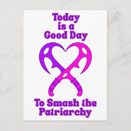 Fladdermus'leth Heart - Smash the Patriarchy Vykort