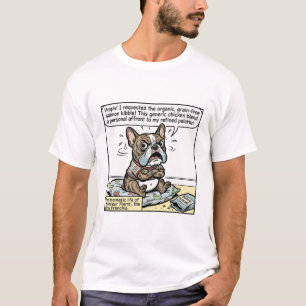 Fladdermusörad Charmer: Rolig fransk Bulldog Carto T Shirt