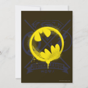 Fladdermussymbol tagen över Justice League Inbjudningar