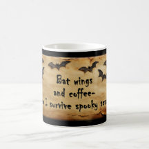 Fladdermusvingar & kaffe Halloween-mugg
