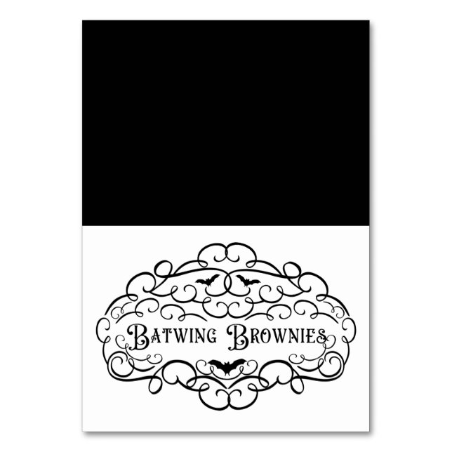 Fladdermusvinge Brownie Vintage Halloween Mat Tent Bordsnummer (Framsidan)