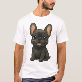 Fladderörade Filosofen: Klassisk Fransk Bulldog T Shirt