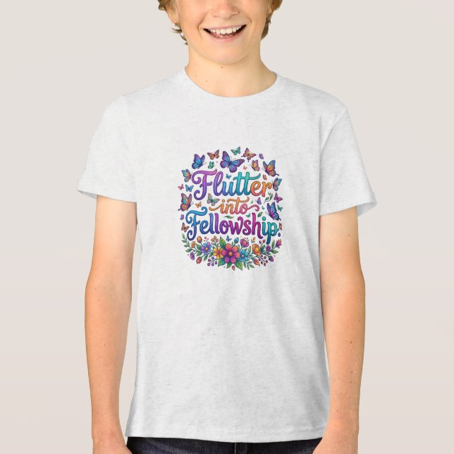 Fladdra in i gemenskap t shirt (Framsida)