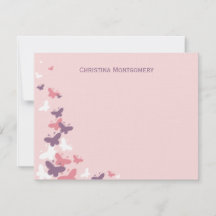 Fladdrande fjärilar Platta tack-kort