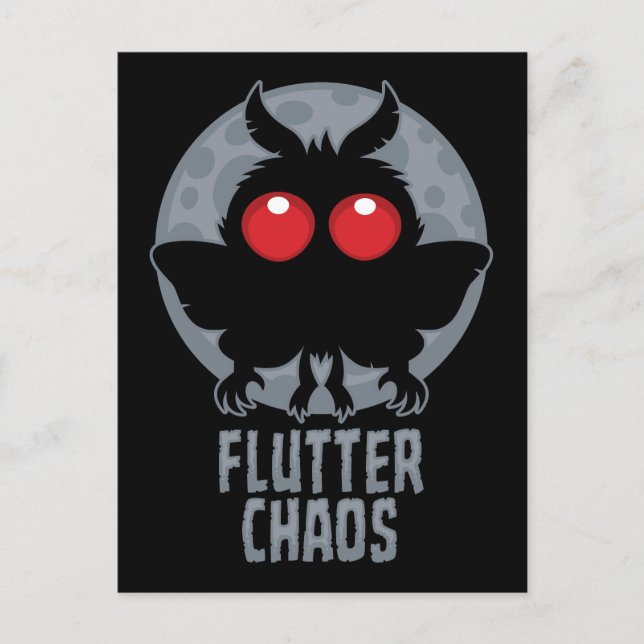 Fladdrande Kaos Mothman Kryptisk Legend Vykort (Framsida)