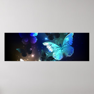 Fladdrande nattfjäril poster