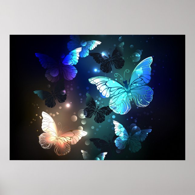Fladdrande nattfjäril poster (Framsidan)