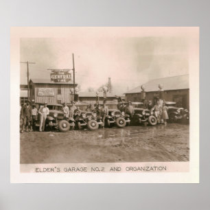 Fläder garage, gasar & däck, Kilgore, TX 1931/32 Poster
