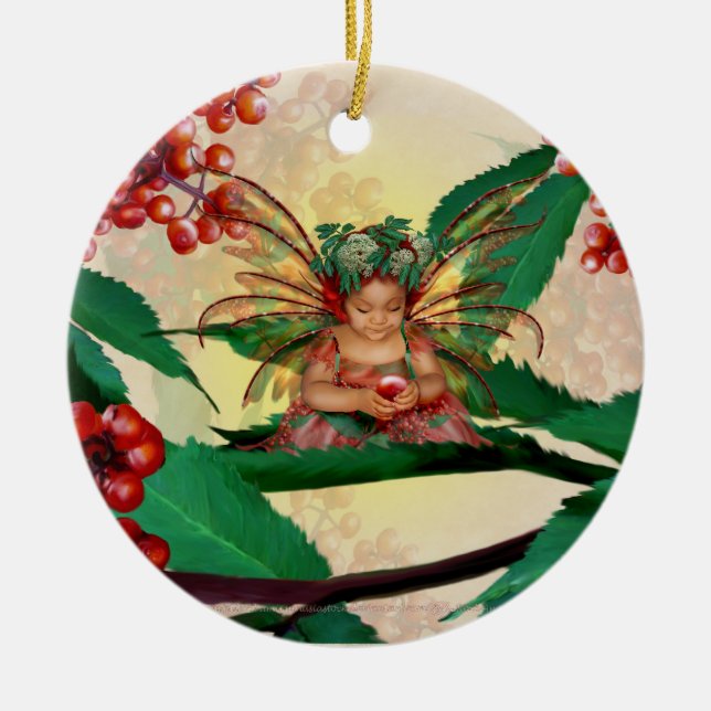 Fläderbärfe Julgransprydnad Keramik (Framsidan)