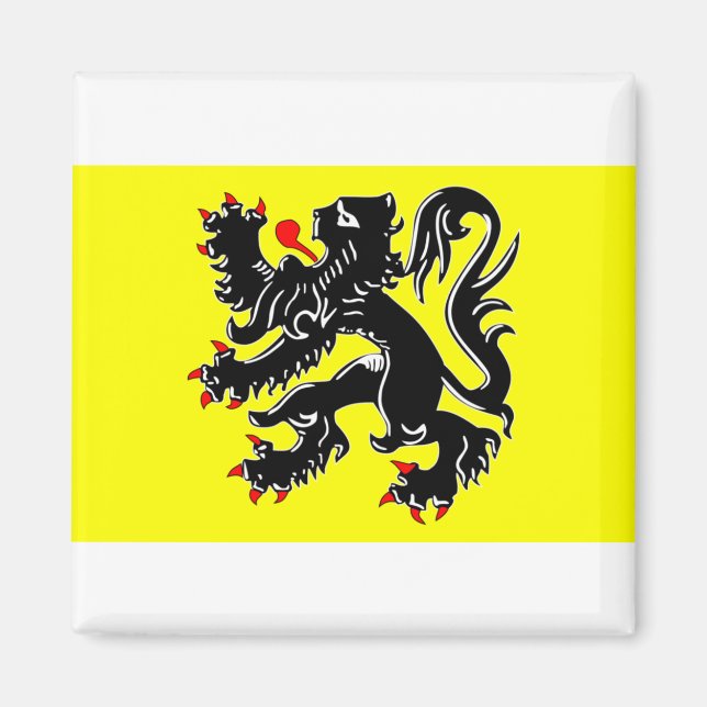 Fläderflander, belgium-flagga magnet (Framsidan)
