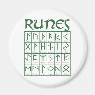 FläderFuthark runor Magnet