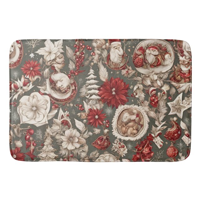 Fläertalsisk Juldekorationer, blommor Badrumsmatta (Framsidan)