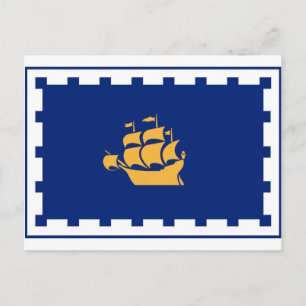 FlaFlagga i Quebec City Postcard Vykort
