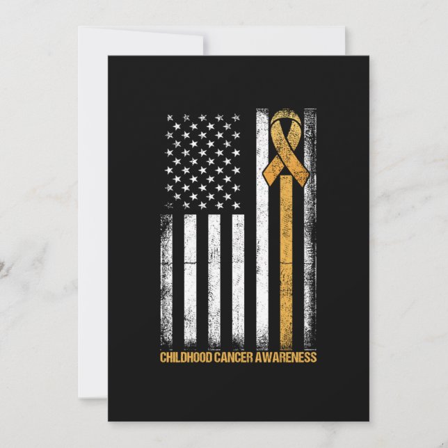 Flag Childhood Cancer Awareness Gift Inbjudningar (Framsida)