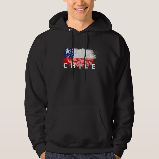 Flag Chile Nationality State Origin Hoodie (Framsida)