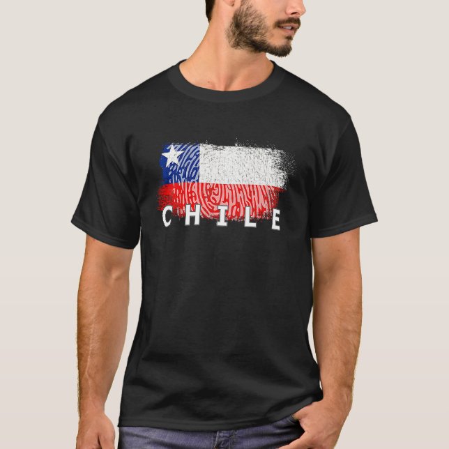 Flag Chile Nationality State Origin T Shirt (Framsida)