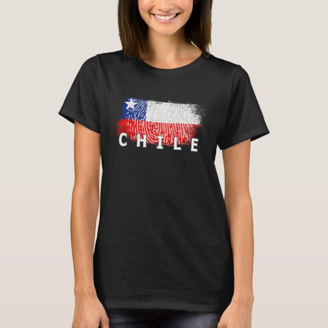 Flag Chile Nationality State Origin T Shirt (Framsida)