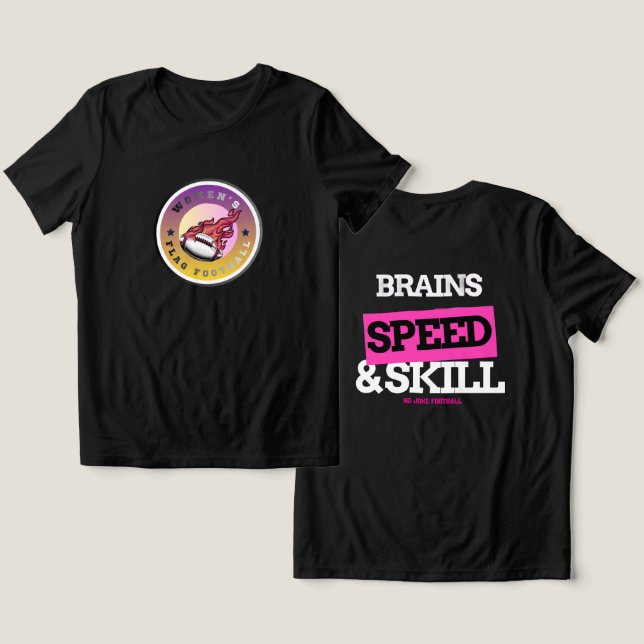 Flag Football Flamed Hype T Shirt (Design fram och bak)