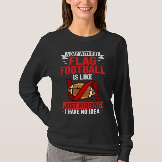 Flag Football Game American Player Field Flags T Shirt (Framsida)