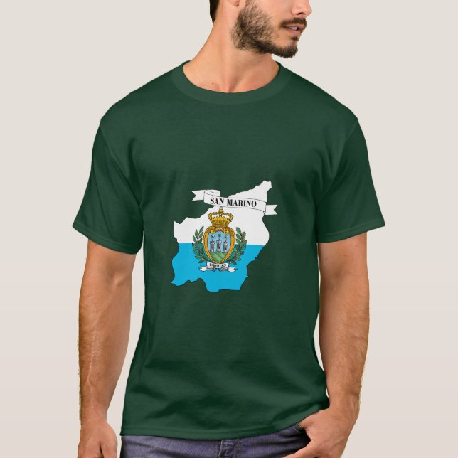  Flag map of San Marino T Shirt (Framsida)