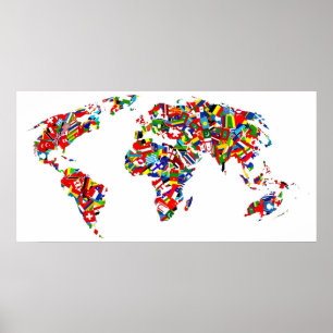 Flag Map Poster