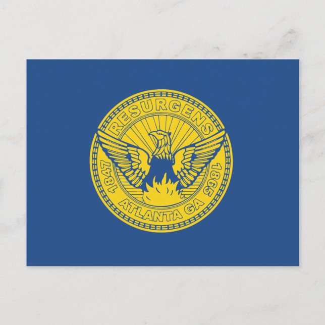 Flag of Atlanta, Georgia Vykort (Framsida)