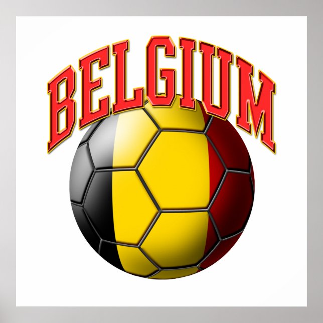 Flag of Belgium Soccer Ball Poster (Framsidan)