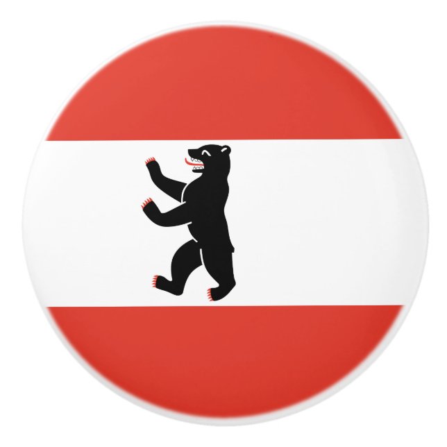 Flag of Berlin Ceramic Knob Knopp (Framsidan)