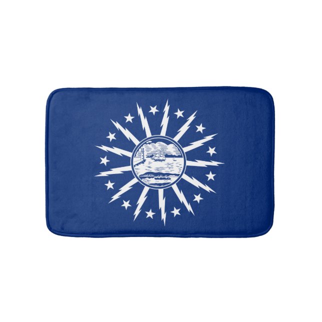 Flag of Buffalo, New York Bath Mat Badrumsmatta (Framsidan)