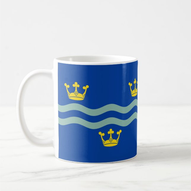 Flag of Cambridgeshire Coffee Mug Kaffemugg (Vänster)