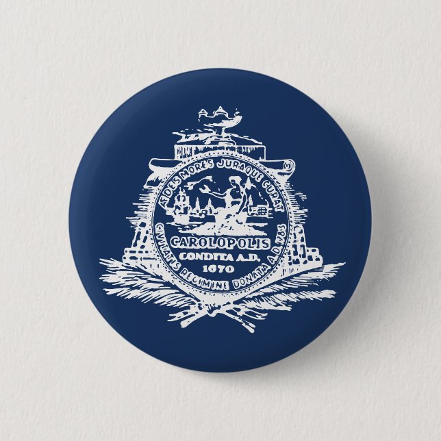 Flag of Charleston, South Carolina Button Knapp (Framsida)