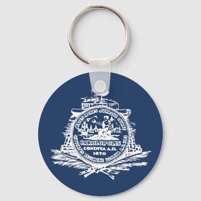 Flag of Charleston, South Carolina Keychain Nyckelring (Framsida)