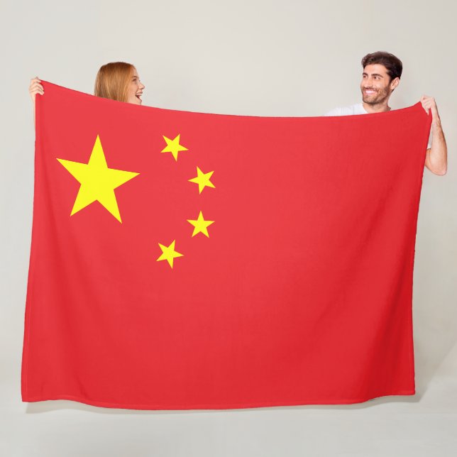 Flag of China Fleecefilt (På plats)