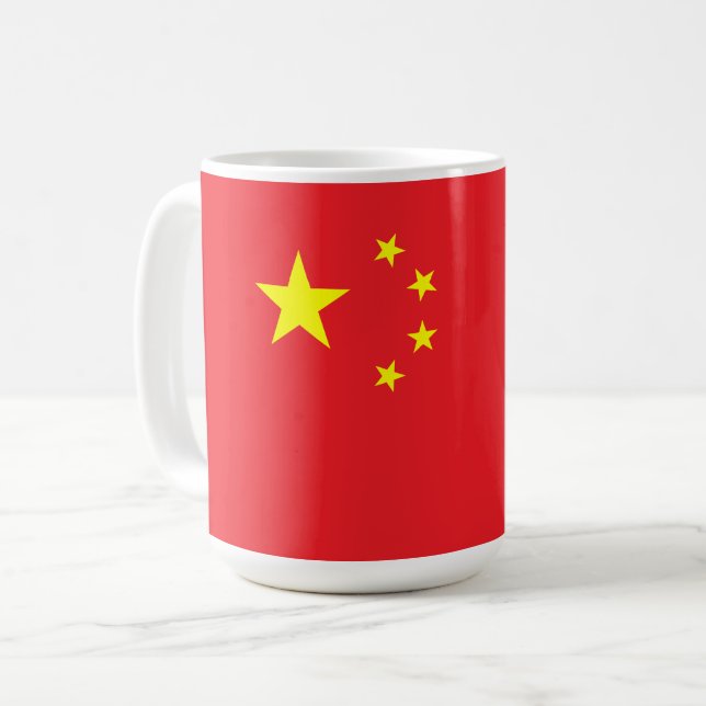 Flag of China Kaffemugg (Framsida vänster)