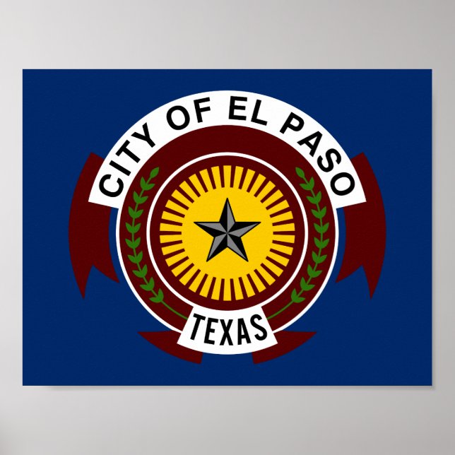 Flag of City of El Paso, Texas Poster (Framsidan)