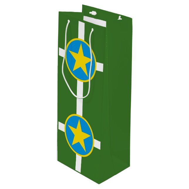 Flag of city of Jackson, Mississippi Wine Gift Bag (Framsidan Vinklad)