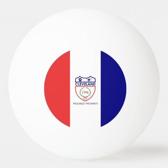 Flag of Cleveland, Ohio Ping Pong Ball Pingisboll (Framsidan)