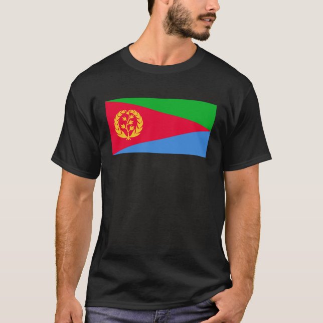 Flag of Eritrea T Shirt (Framsida)