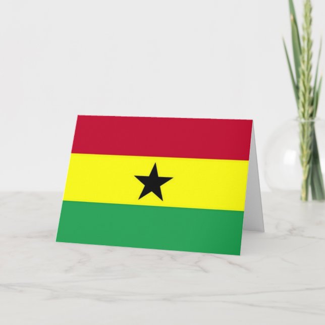 Flag of Ghana Kort (Framsida)