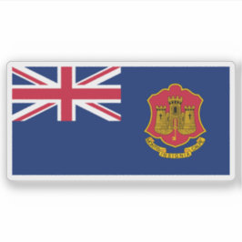 Flag of Gibraltar, British Overseas Territory Klistermärken