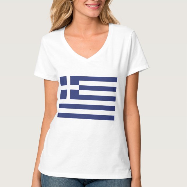 Flag of Greece T Shirt (Framsida)