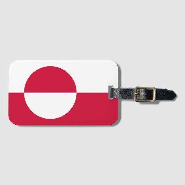 Flag Of Greenland Bagagebricka (Framsida horisontal)