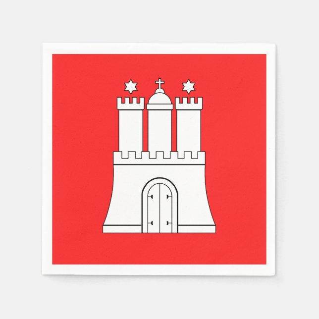 Flag of Hamburg Paper Napkins Pappersservett (Framsidan)